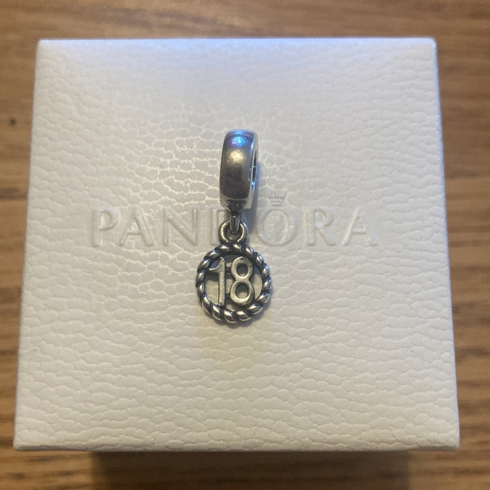Pandora '18' charm